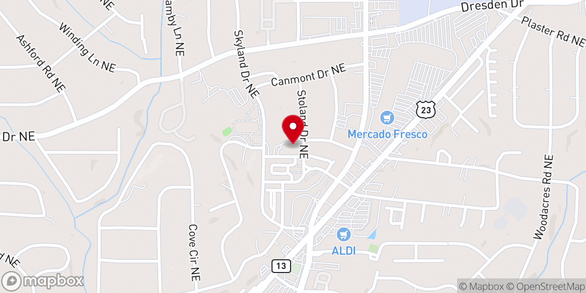 Map showing location of Open Table Community