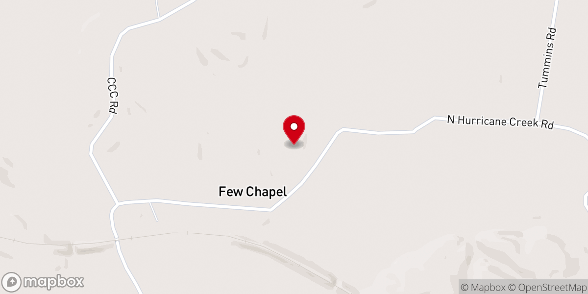 Map showing location of Few Chapel