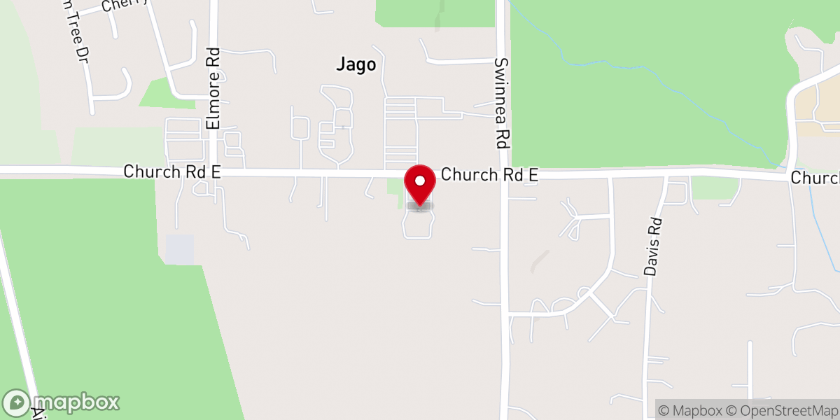 Map showing location of Boulevard Baptist Church