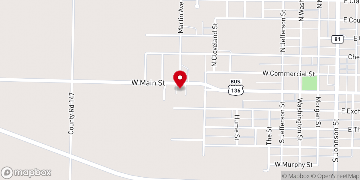 Map showing location of Kahoka United Methodist Church