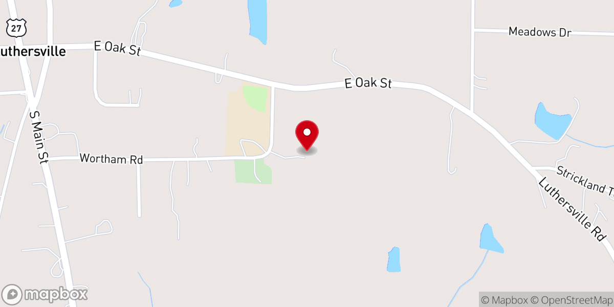 Map showing location of New Mount Bethel Church