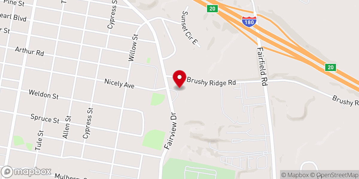 Map showing location of Faith United Methodist Church