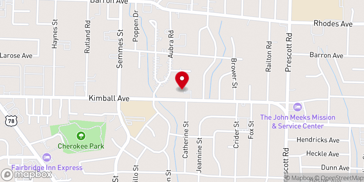 Map showing location of Salem Gilfield Baptist Church