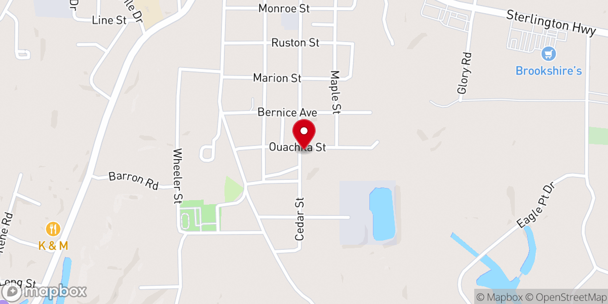 Map showing location of Farmerville Church of God
