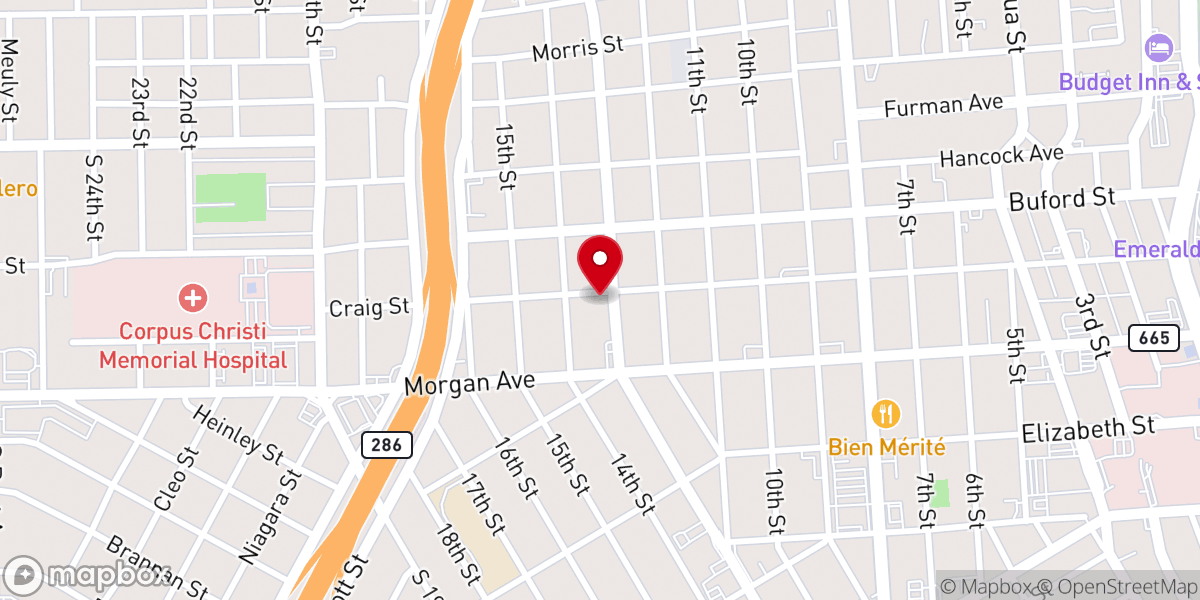Map showing location of Victory Life Church of Aransas Pass Inc