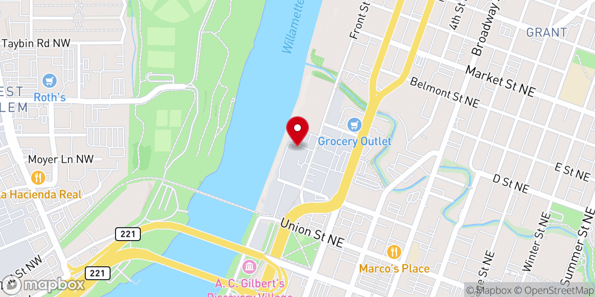 Map showing location of Outward Church