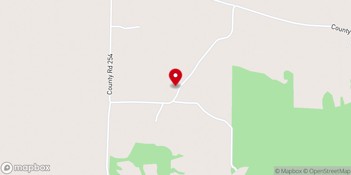 Map showing location of Mount Hermon Church