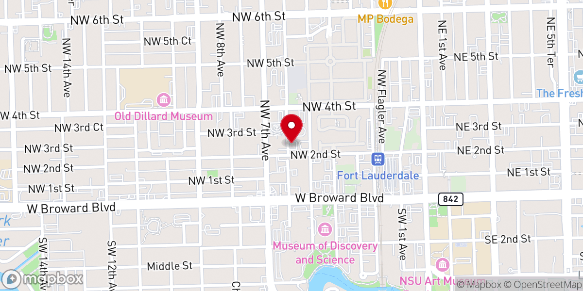 Map showing location of St Luke Baptist Church