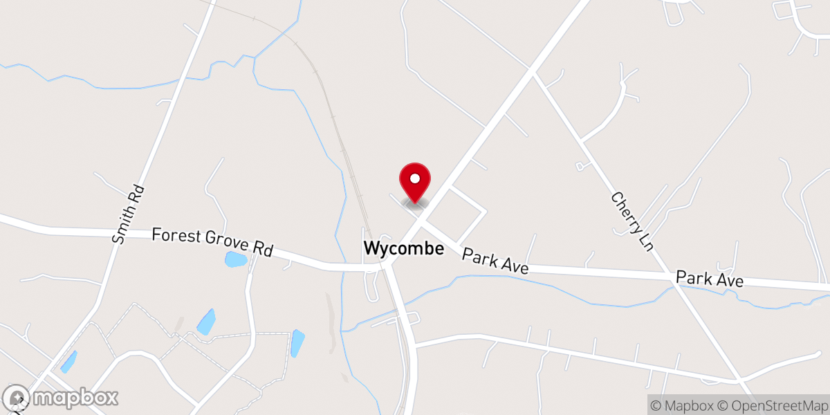 Map showing location of First Baptist Church Wycombe