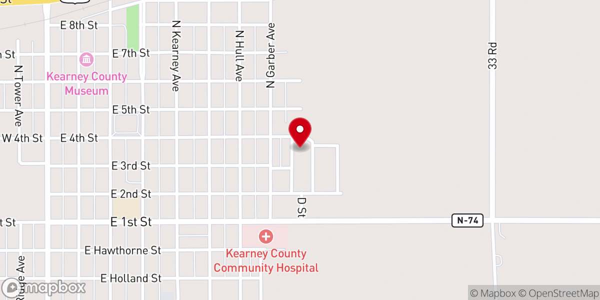 Map showing location of United Methodist Church