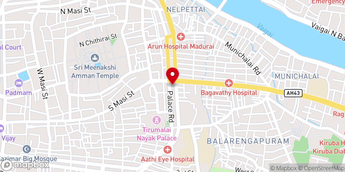 Map showing location of C.S.I Church Of Glory, East Gate Madurai
