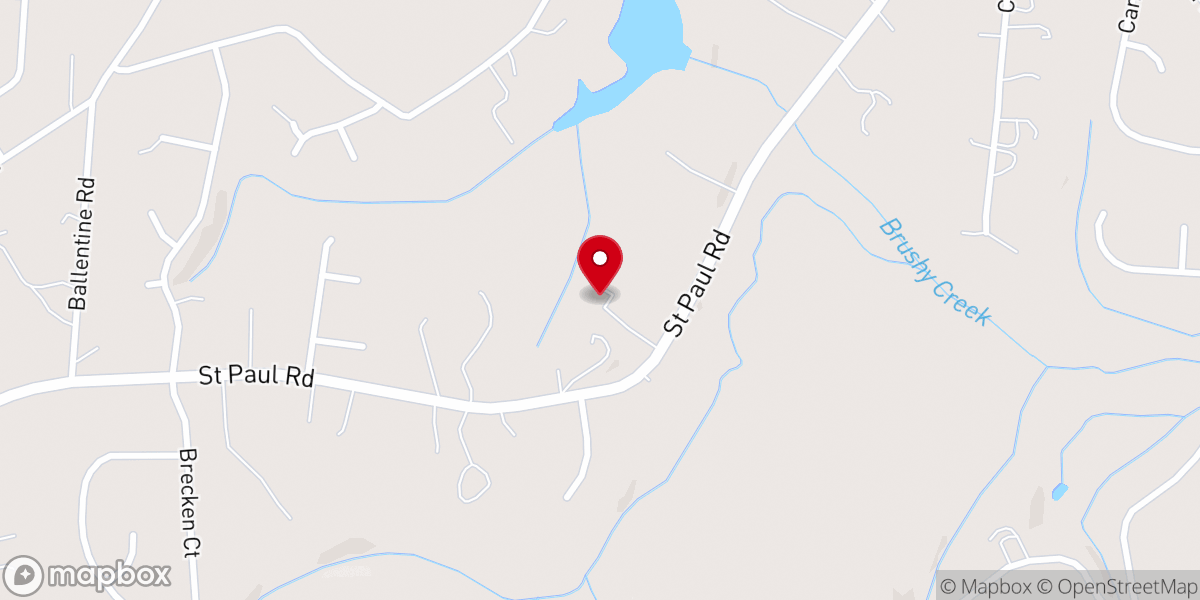 Map showing location of John Wesley Methodist Church