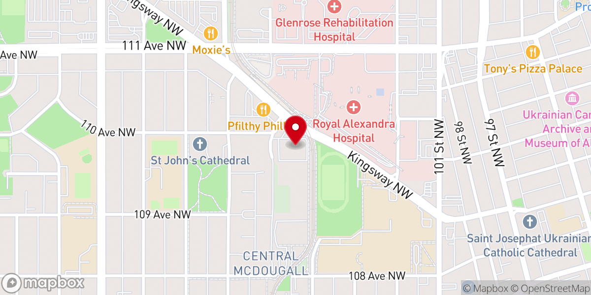 Map showing location of Polish Hall