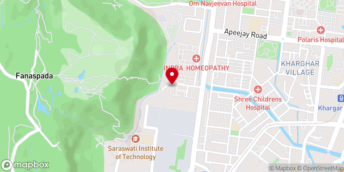 Map showing location of House of God Church, Kharghar