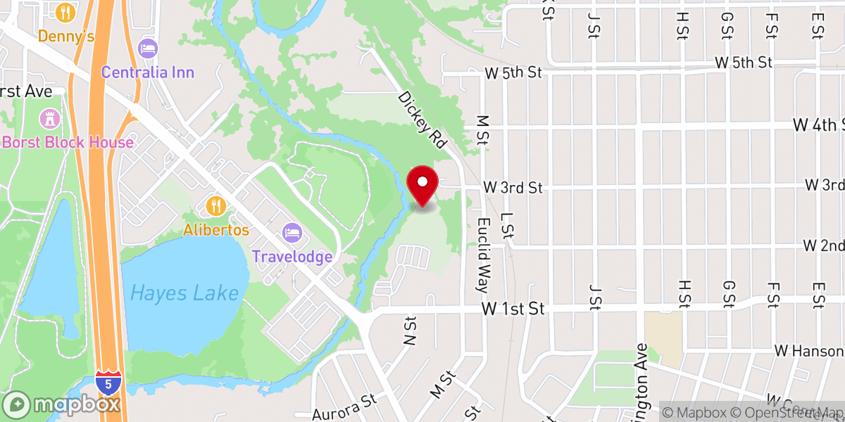 Map showing location of Puyallup Family Community Christian Center