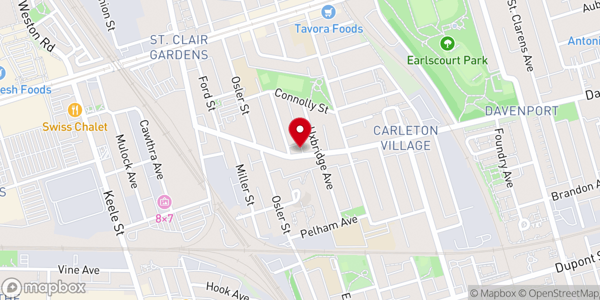 Map showing location of St. Mary’s Polish Roman Catholic Church