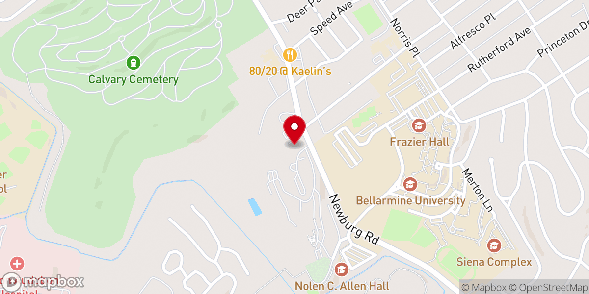 Map showing location of Sisters of Charity of Nazareth