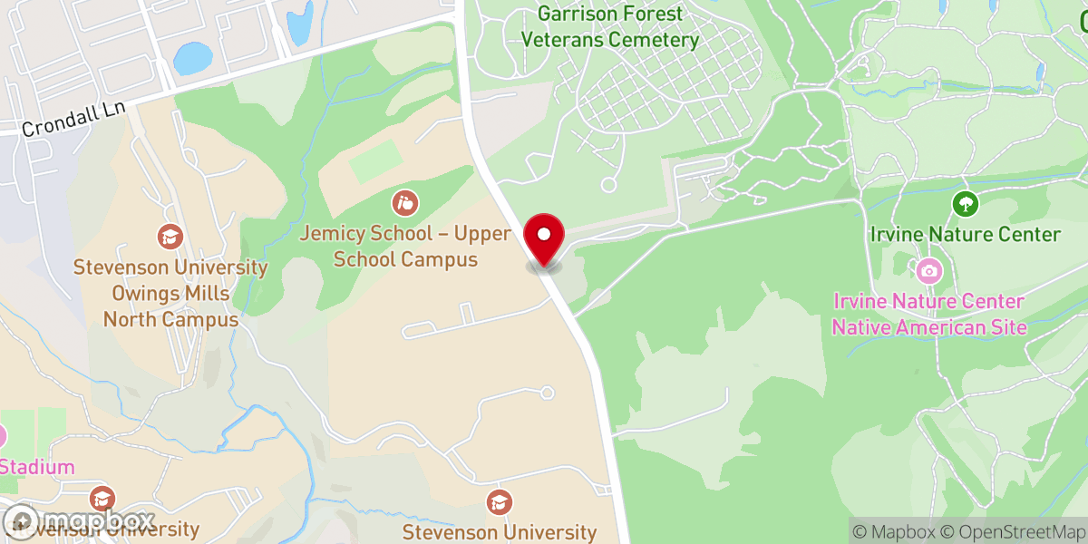 Map showing location of Irvine Nature Center