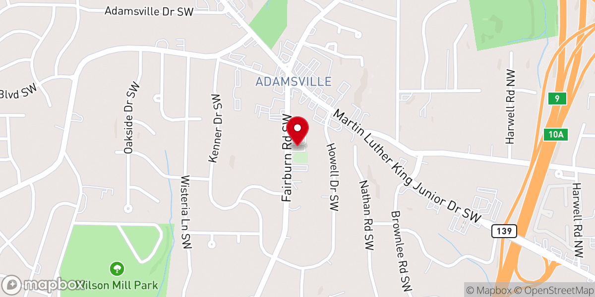 Map showing location of First Church of God and Saints of Christ Inc