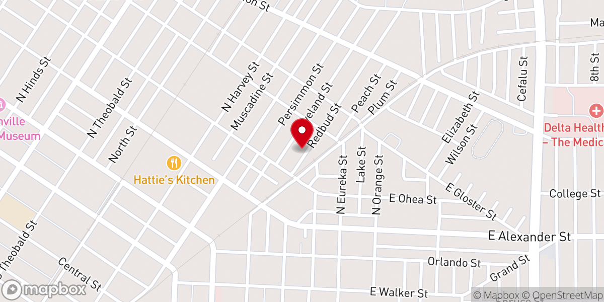 Map showing location of Zion Baptist Church