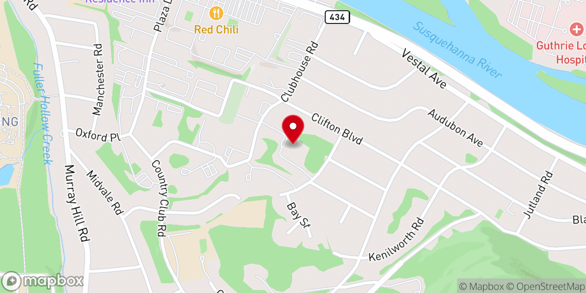 Map showing location of St. Vincent De Paul Blessed Sacrament Church