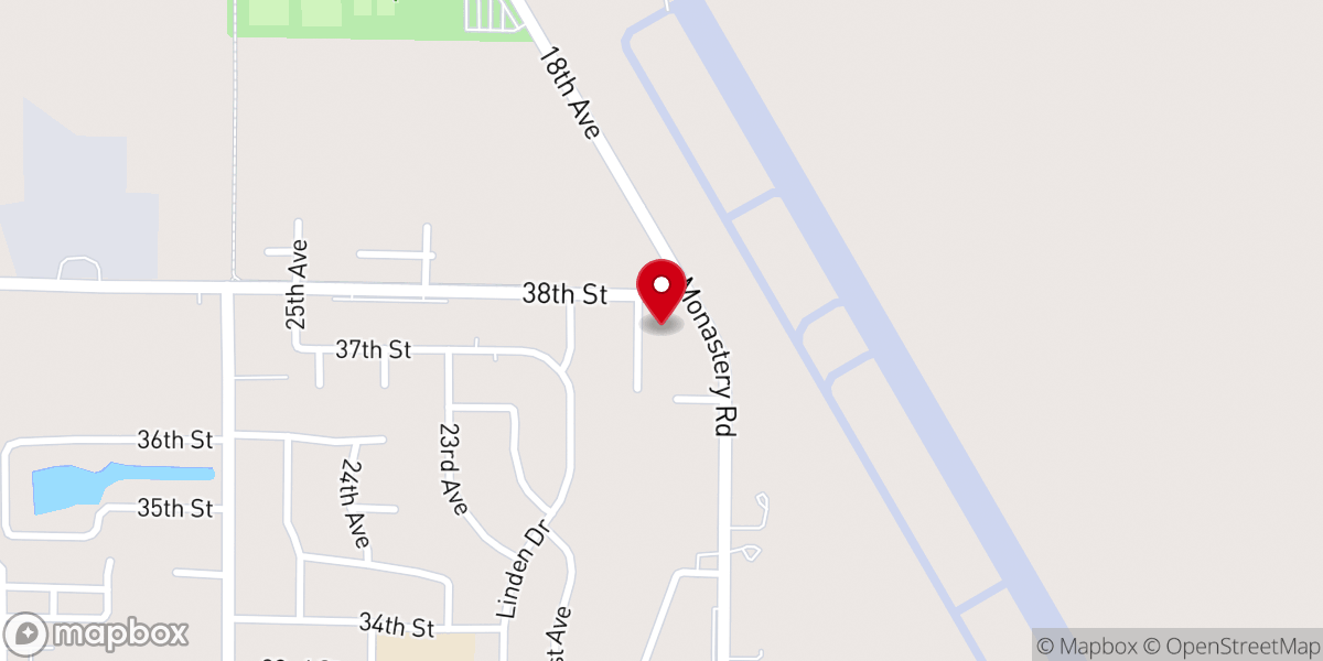 Map showing location of North Park Baptist Church
