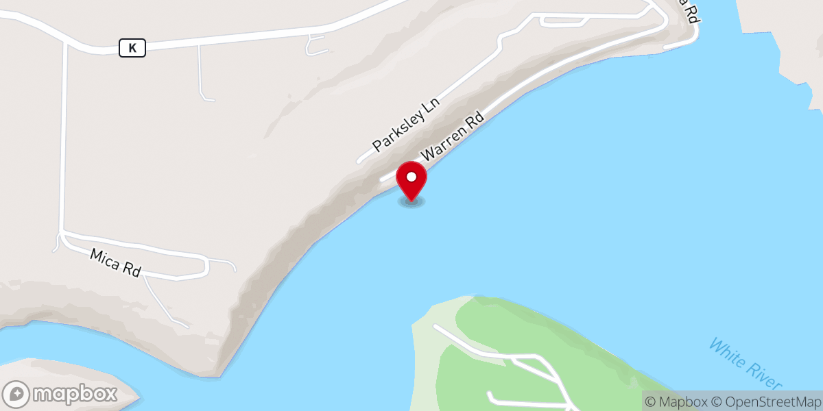 Map showing location of K Dock Marina