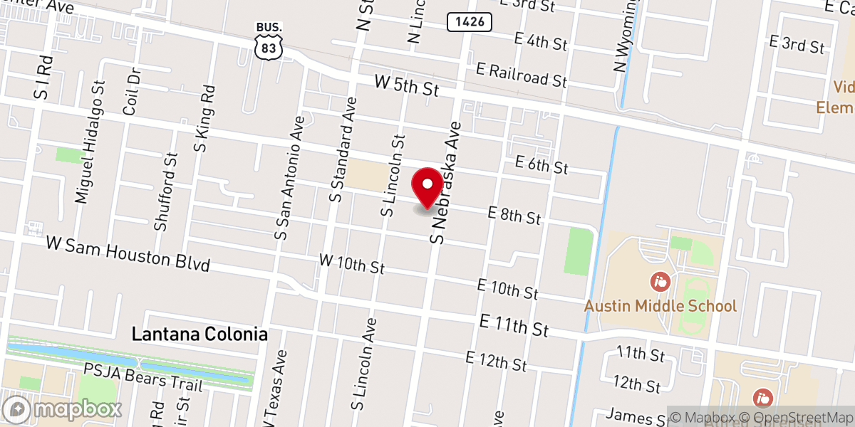 Map showing location of Encuentro con Dios Peniel