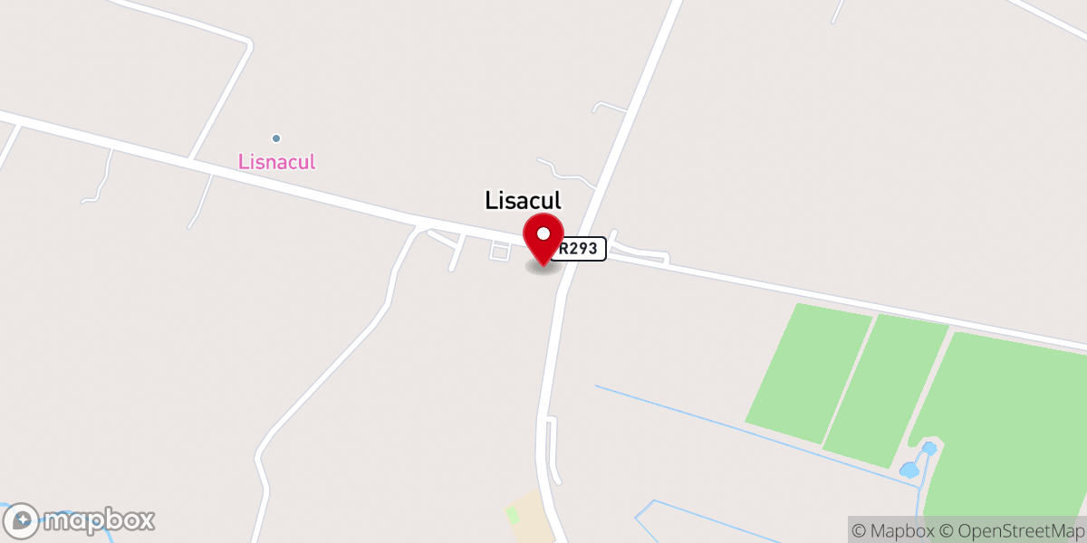 Map showing location of Christ The King Church, Lisacul