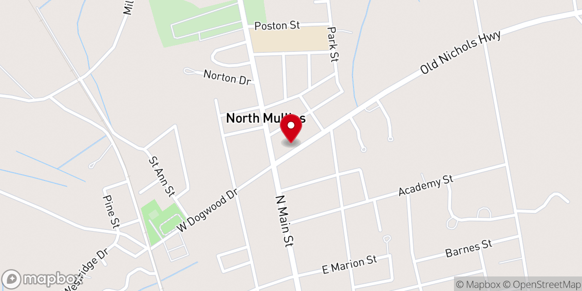 Map showing location of Serenity Faith Ministries