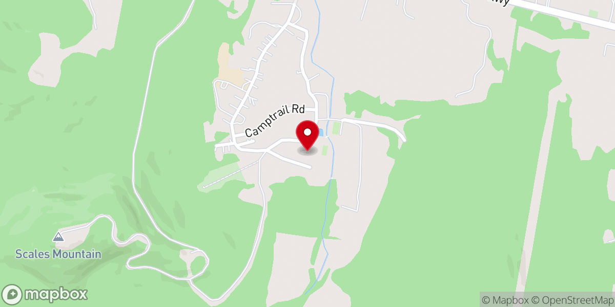Map showing location of Cumberland Hills Baptist Church