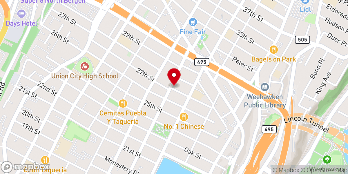 Map showing location of Holy Cross Armenian Apostolic Church
