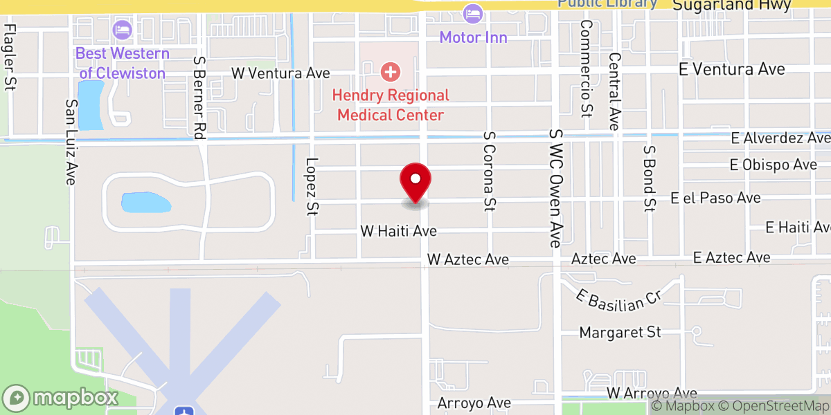 Map showing location of Glades Bible Church