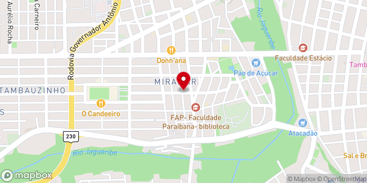 Map showing location of Igreja Batista Miramar