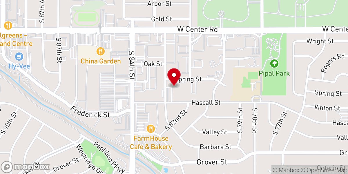 Map showing location of West Hills Presbyterian Church