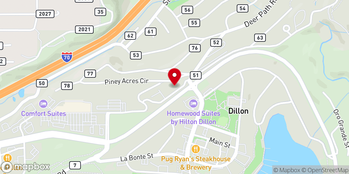 Map showing location of High Country Unitarian Universalist Fellowship