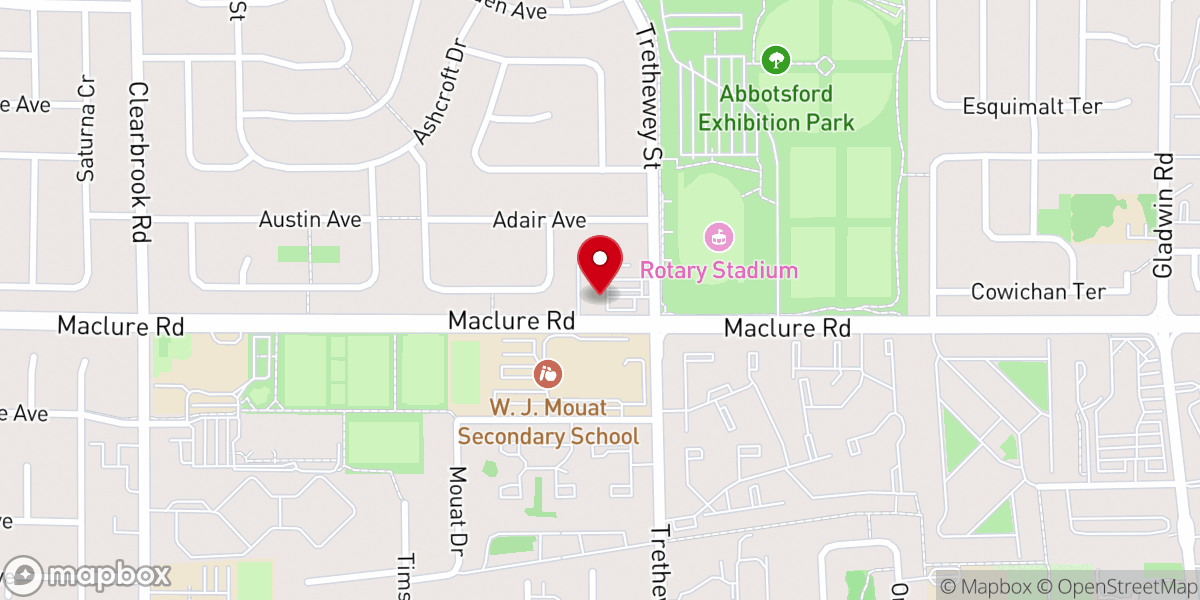 Map showing location of Trinity Christian Reformed Church