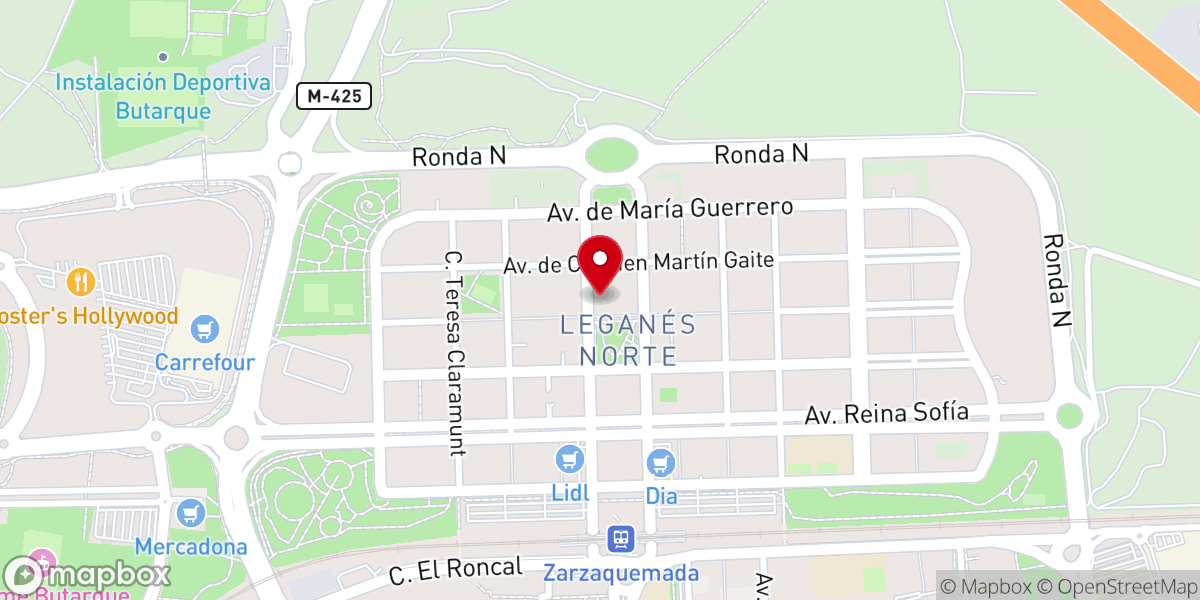 Map showing location of Parroquia de San Isidro Labrador