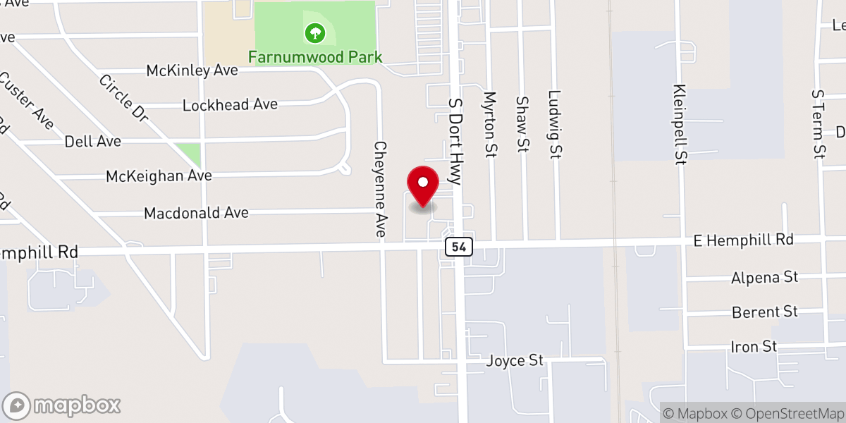 Map showing location of Catalyst Community Outreach