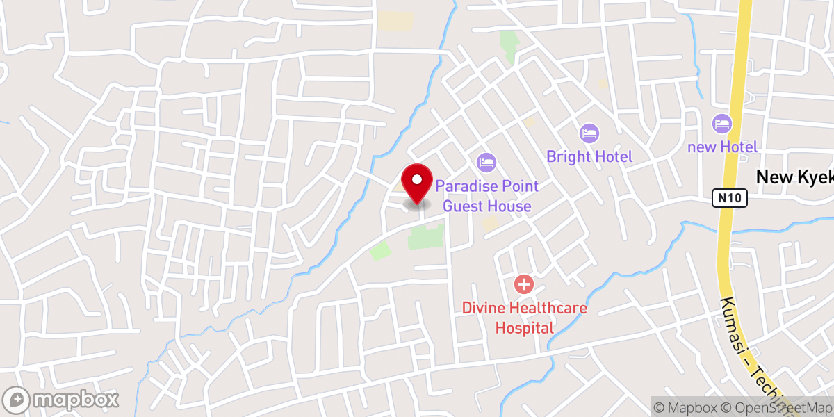 Map showing location of Kronom Aboahia SDA Church