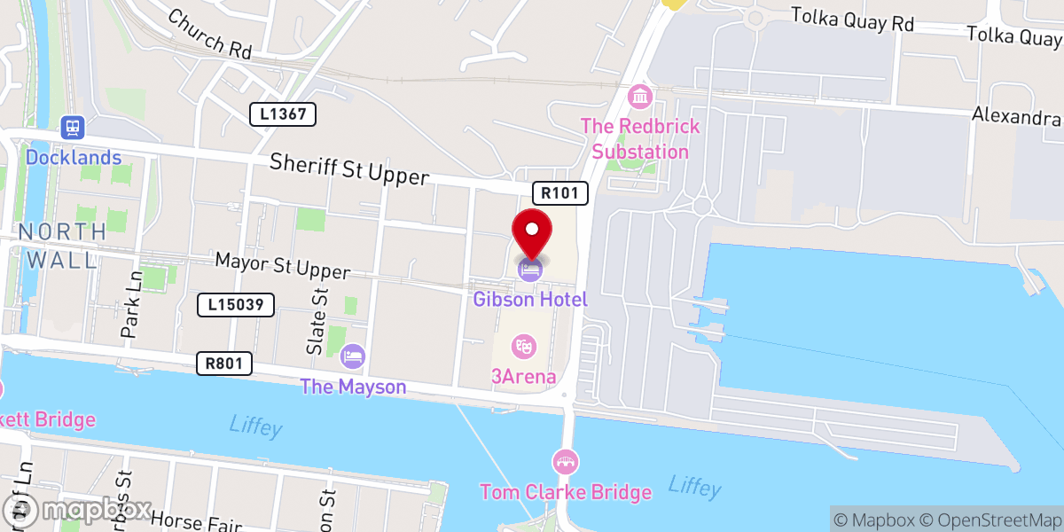 Map showing location of City Church Dublin