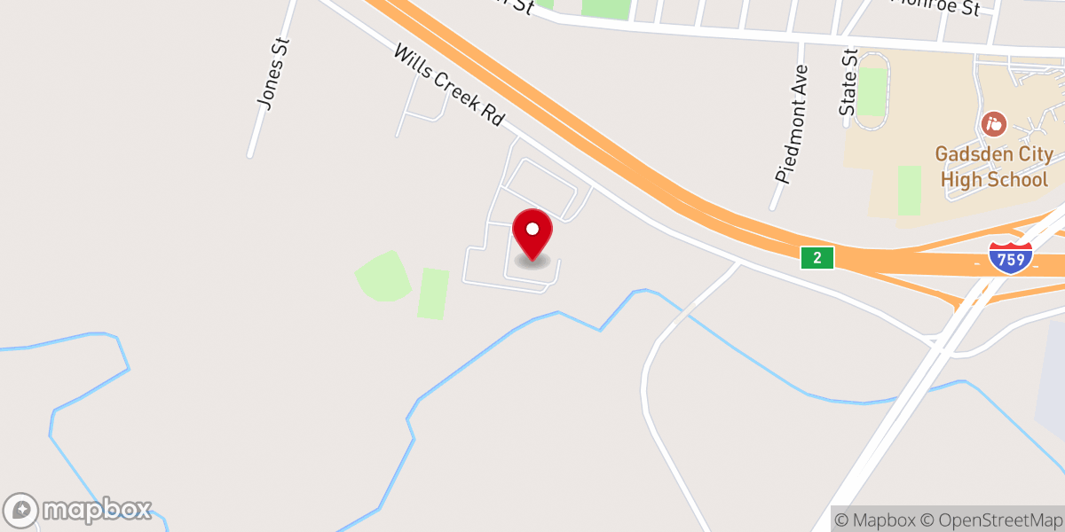Map showing location of Mark Trammell Outreach Inc