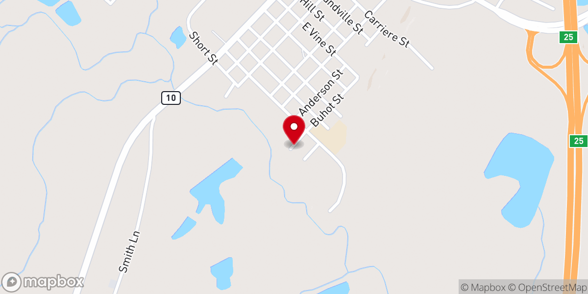 Map showing location of Calvin's Church