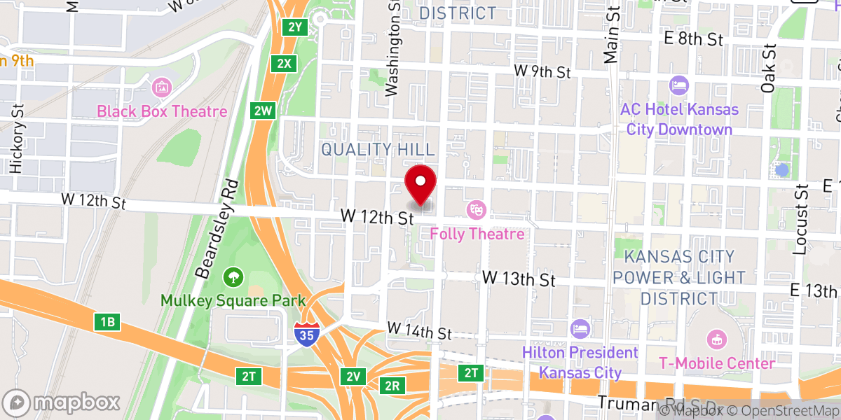 Map showing location of The Moody Center Inc