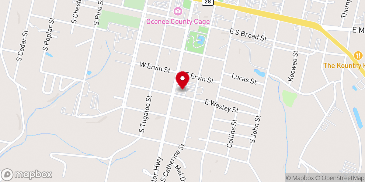 Map showing location of College Street Baptist Church