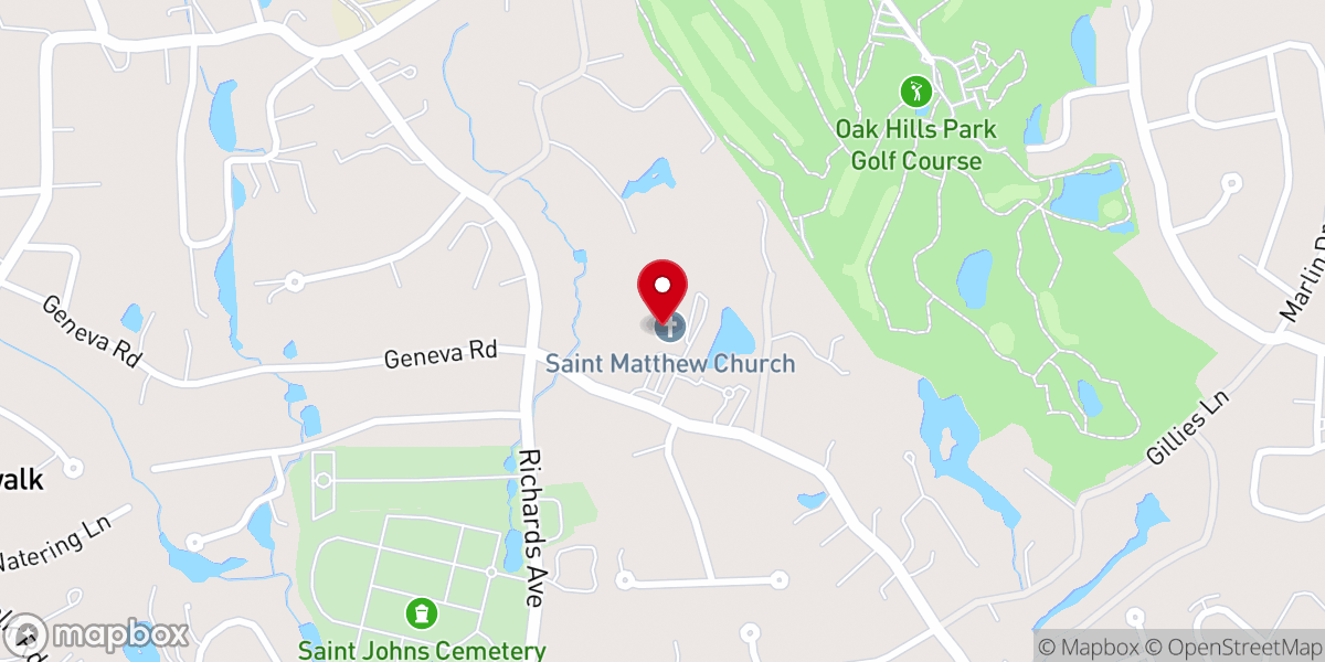 Map showing location of St. Matthew Church