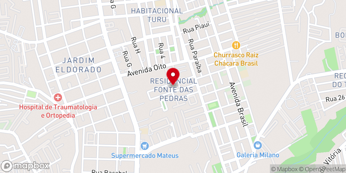 Map showing location of Igreja Santa Rita de Cássia