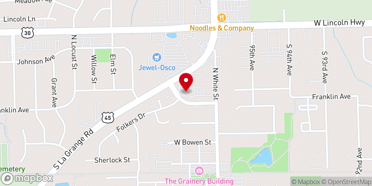 Map showing location of Heartland Memorial Center