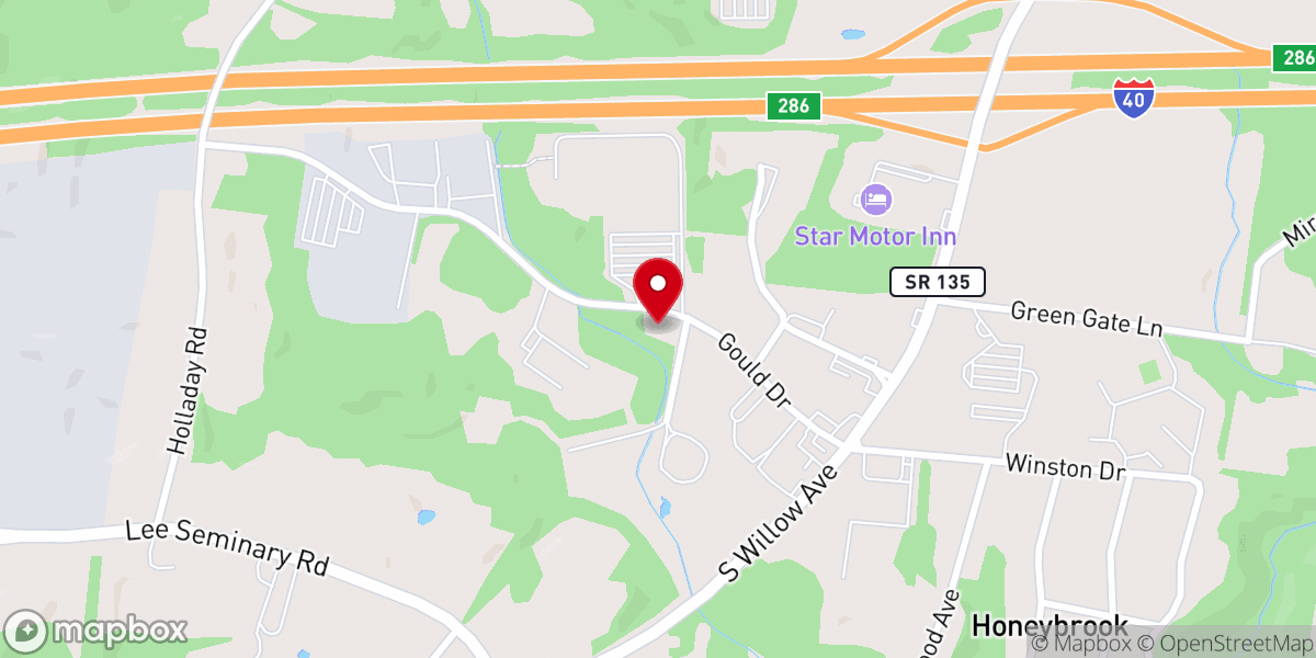 Map showing location of United Church of Cookeville