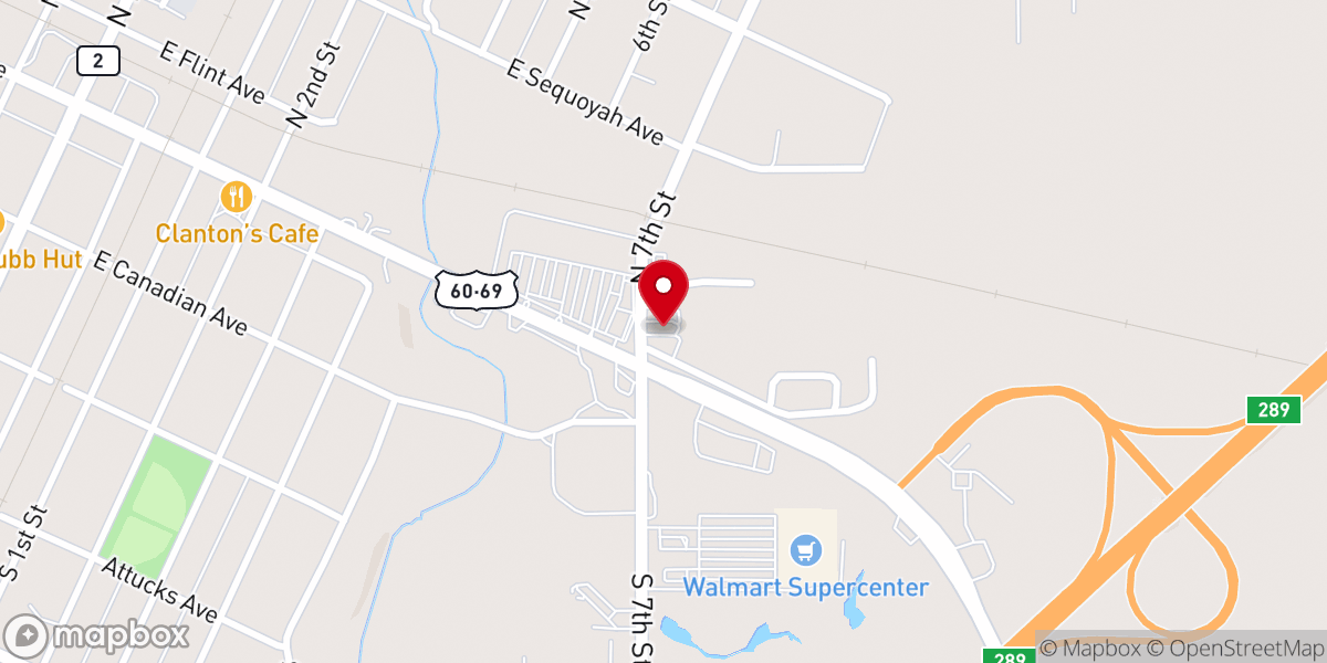 Map showing location of Sonic Drive-In